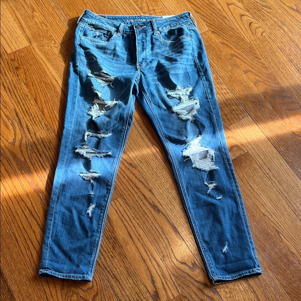 American Eagle Outfitters Tomgirl Jeans in Blue size 6 28 waist NWT